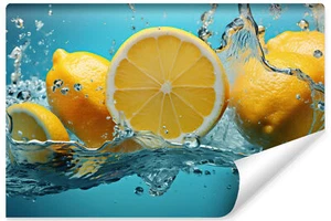 Muralo Vlies Selbstklebende Fototapete ZITRONEN Zitrusfrüchte Wasser Natur - Bild 1 von 10