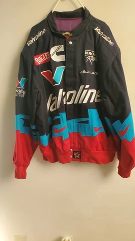 Vtg Men's  XL Mark Martin Roush Racing #6 Valvoline NASCAR JH Designs Jacket Cover