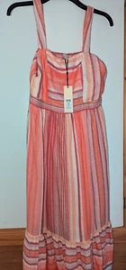 Next Love & Roses Dress Dress Holiday New Tags Size 12 Orange Strappy - Picture 1 of 11
