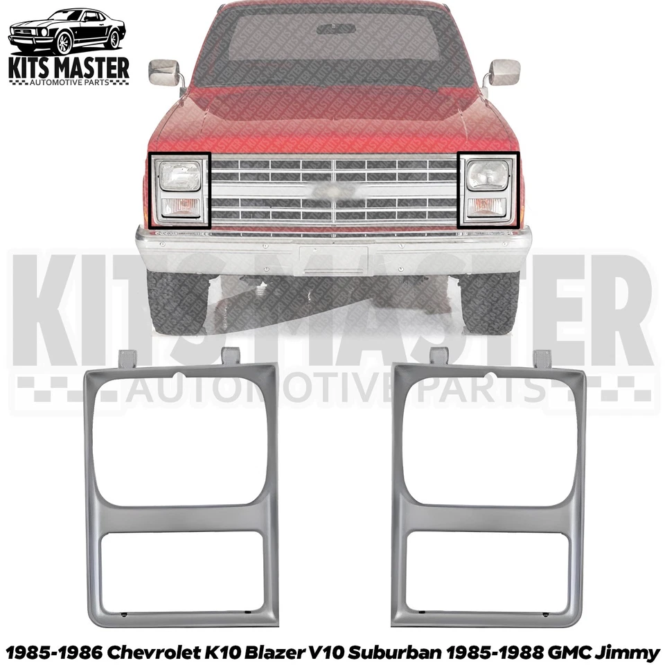 Nuevo par de puertas de faros para 85-86 Chevrolet K10 V10 Suburban 85-88 GMC Jimmy Foto 1 de 4
