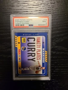 2020 Panini Hoops Stephen Curry Vanity Plates Basketball Card PSA 9 - Picture 1 of 1