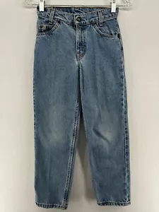 LEVI'S Jeans Youth 9 550 Relaxed Fit Straight Black Batwing Orange Tab 1996 VTG - Picture 1 of 14