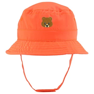 Cute Bear Embroidered Infant Lightweight Bucket Hat with Chin Strap - FREE SHIP - Picture 1 of 10