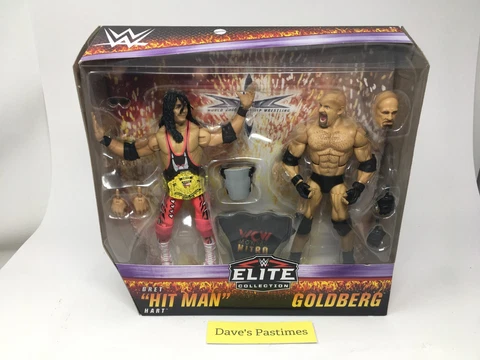 WWE Elite Mattel Goldberg vs Bret Hit Man Hart 2-Pack NEW Cover
