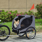 Dog Bike Trailer Pet Cat Carrier For Small Medium Puppy Travel W/ Hitch Coupler