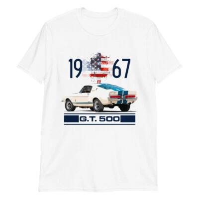 Camiseta Shelby GT500 1967 Mustang Fastback Coleccionista Coche Regalo Manga Corta Foto 1 de 4