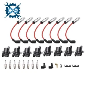 8* Ignition Coil Pack&Iridium Spark Plug&Wires For Chevy Silverado 1500 2500 GMC - Picture 1 of 9