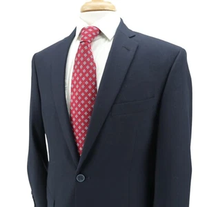 Tallia Orange Navy Dark Blue Soft Texture Poly Blend Blazer Sport Jacket M 38 - Picture 1 of 15
