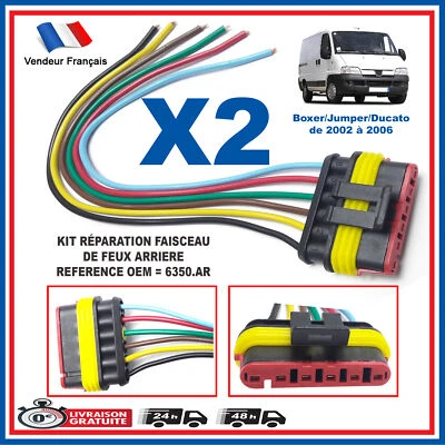 2 REPARATION Faisceau platine feux arrière prevu Jumper Boxer Ducato 6350AR - Photo 1/4