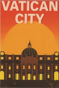 Biglietto Immagine Viaggio 4"x6" 9734,2 Vaticano Città Luna Notturna Nuovo 2023 - Foto 1 di 6