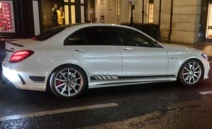 Mercedes AMG Style Racing Side Skirt Stripes Long Racing Decal Sticker - Picture 1 of 3