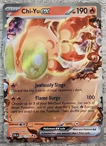Casi nuevo Pokémon Paldea Evolved Chi-Yu EX Doble Raro 040 #040/193 - Imagen 1 de 2