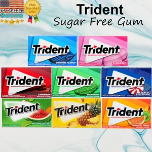 Trident ~ 1 Pack / 14 Sticks Pack ~ Sugar Free Gum - Choose Flavor - Picture 1 of 21