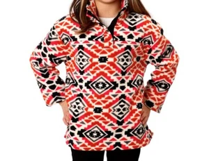 Roper Western Sweatshirt Girls Aztec Fleece Gray 03-298-0250-6180 GY - Picture 1 of 2