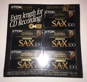 new sealed 5x TDK SA-X 100 promotion special multipack NIB 1992 - Picture 1 of 3