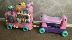 Vtech 4 In 1 Alphabet Train Push And Ride Pink - Picture 1 of 7