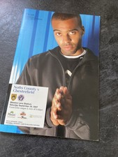 Notts County V Chesterfield Programme 29.9.2007