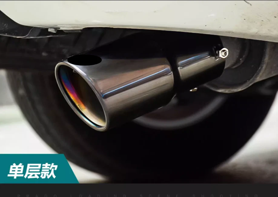 Tubo de escape silenciador punta de escape de coche para Toyota Land Cruiser Prado LC250 24-26 negro Foto 1 de 4