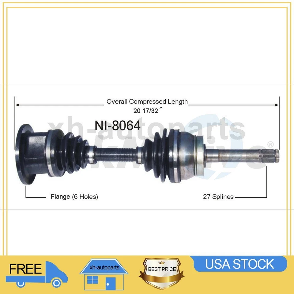 Se adapta a Nissan D21 1986~1993 1X eje delantero derecho TrakMotive CV Foto 1 de 1