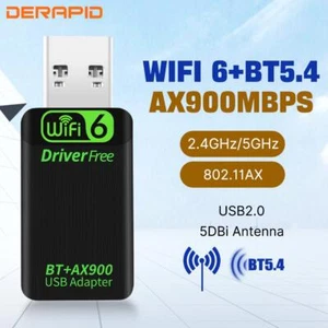 Wifi 6 Ax900 Bluetooth 5.4 Wifi Usb-adapter Drahtlose Netzwerkkarte 2,4 G Und 5 - Afbeelding 1 van 26