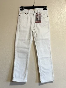 Levi’s Strauss Girls High Rise Ankle Straight Jeans White Size 10 New - Picture 1 of 5