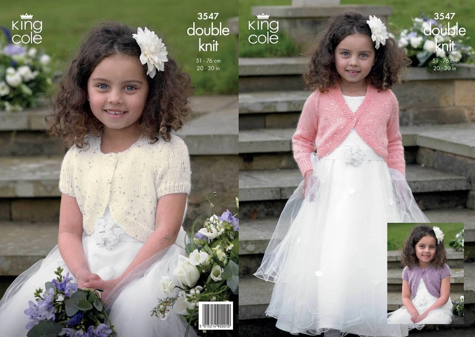 King Cole Knitting Pattern 5376 Girls Jumpers