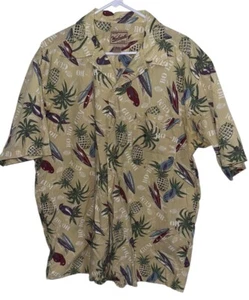 Woolrich Herren Hemd Bo Bo Gum Papagei Ananas Hawaii Knopf Gr. L Made In Peru - Bild 1 von 6