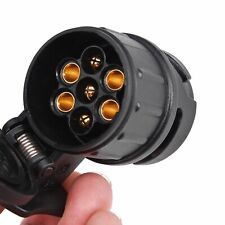 Black Car Trailer 13 Pin To 7 Pin Plug Tow Bar Socket Adapter Converter Parts