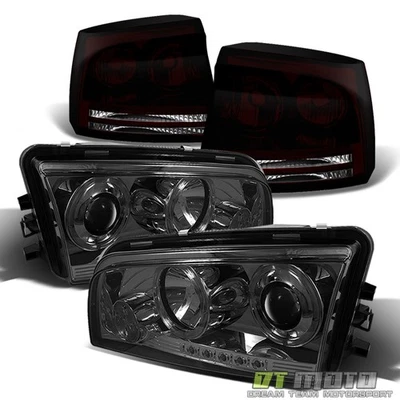 Juego de faros + luces traseras halo LED humo Dodge Charger 2006 2007 2008 Foto 1 de 4