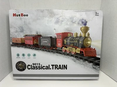 Hot Bee 9015 Classical Train Track Set Toy Battery Operated Smoke Light Up Sound - Image 1 of 4