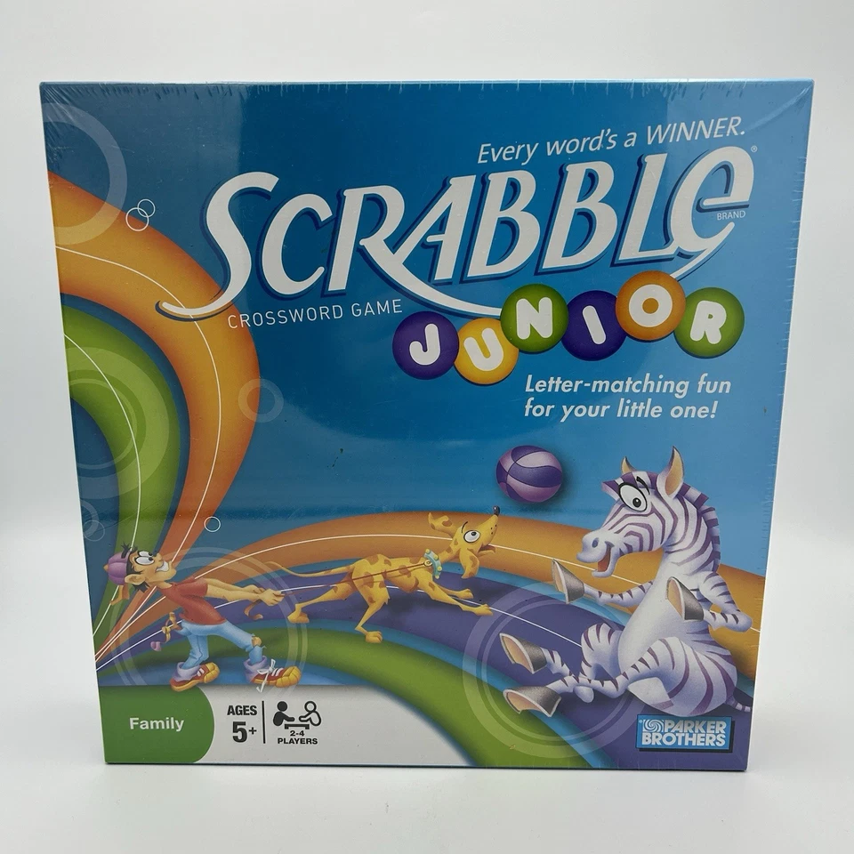 Scrabble Jr Crossword Board Game Hasbro 2008 New Factory Sealed Ages 5+ - Image 1 of 4
