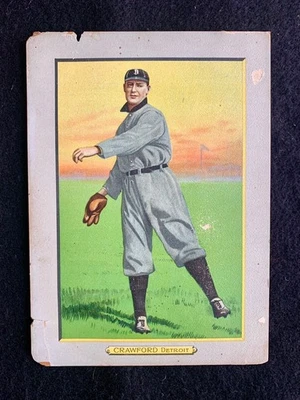 1910 T3 Turkey Red #5 Hall of Famer WAHOO SAM CRAWFORD - Detroit Tigers - Imagem 1 de 2
