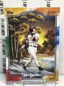 2025 Topps x Bob Ross: The Joy of Baseball #63 Chipper Jones Paint Splatter #/99 - Picture 1 of 2