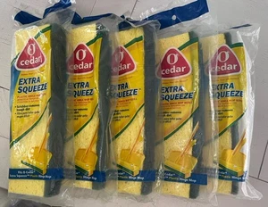 Lote De 5 O Cedro Nuevo Amarillo Celulosa Extra Apretador Cabezal Fregona Repuesto - Imagen 1 de 6