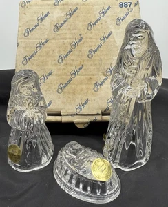 NOS / NIB Princess House no. 887 3pc, 24% Lead-Crystal, Figural Nativity Set - Picture 1 of 9