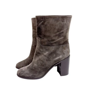 Stivali corti in camoscio grigio CHANEL taglia 36 - Foto 1 di 7