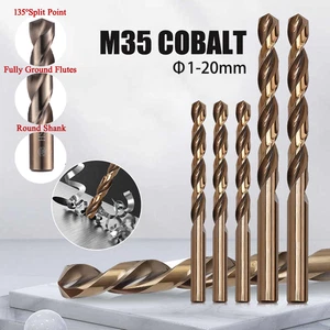 M35 Cobalt Drill Bits for Stainless Steel Sheet - HSS-Co Steel Metal Drill Set - Picture 1 of 142