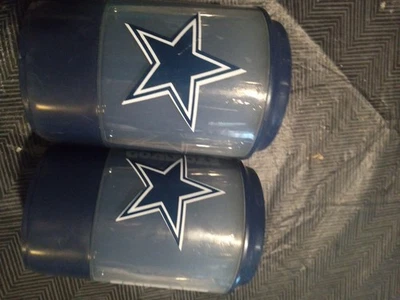 Dallas Cowboys 2 NFL Insulated Freezer Can Coolers Used Great Condition 13.5 Oz - Image 1 of 4