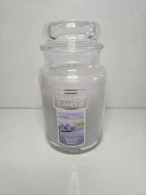 NUEVO Yankee Candle Beach Walk tarro grande 22 oz 110-150 horas tiempo de combustión 1129788 azul Foto 1 de 4