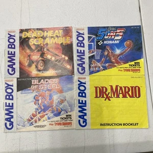 Lot Of 4 Nintendo Game BoyGameboy Manual Booklet Dead Heat Scramble Dr Mario - Picture 1 of 2