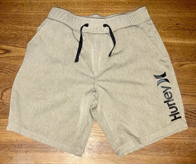Hurley Boys Shorts Size 5/6 Khaki Tan Stretch Waist Pull On - Image 1 of 4
