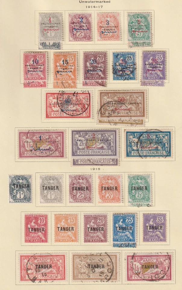 French Morocco 1914 collection of 36 CLASSIC stamps / HIGH VALUE! - Image 1 of 1
