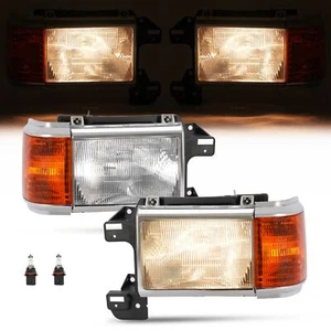 Faros halógenos faros con bombilla conductor y pasajero para Ford Bronco F150 87-91 - Imagen 1 de 24