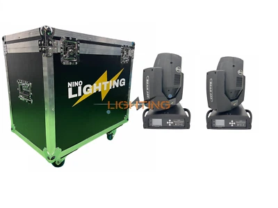 TESTA MOBILE BEAM 10R 280w Coppia WISDOM MOVING HEAD A FASCIO COPPIA CON CASES