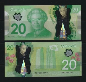 CANADA 20 Dollars 2012, BC-71b Wilkins / Poloz, Poylmer QEII Note, UNC & Popular - Picture 1 of 1
