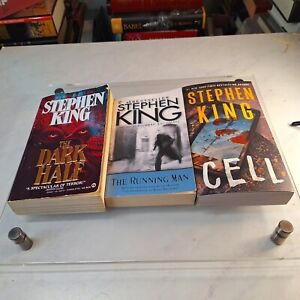 The Dark Half by Stephen King - 1st Signet Print 1990+The Cell+The Running Man 