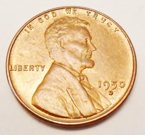1950 D Lincoln Wheat Cent / Penny Coin  *FINE OR BETTER*  **FREE SHIPPING** Cover
