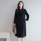 Winter Overcoat Solid Color Thermal Notch Collar Winter Overcoat Anti-wrinkle