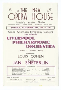 LIVERPOOL PHILHARMONIC ORCHESTRA OPERA HOUSE BLACKPOOL 1946 LOUIS COHEN  - Picture 1 of 1