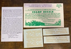 Vintage Champ Decals #PH-61D Louisville & Nashville Dulux Gold HO Set - Picture 1 of 1